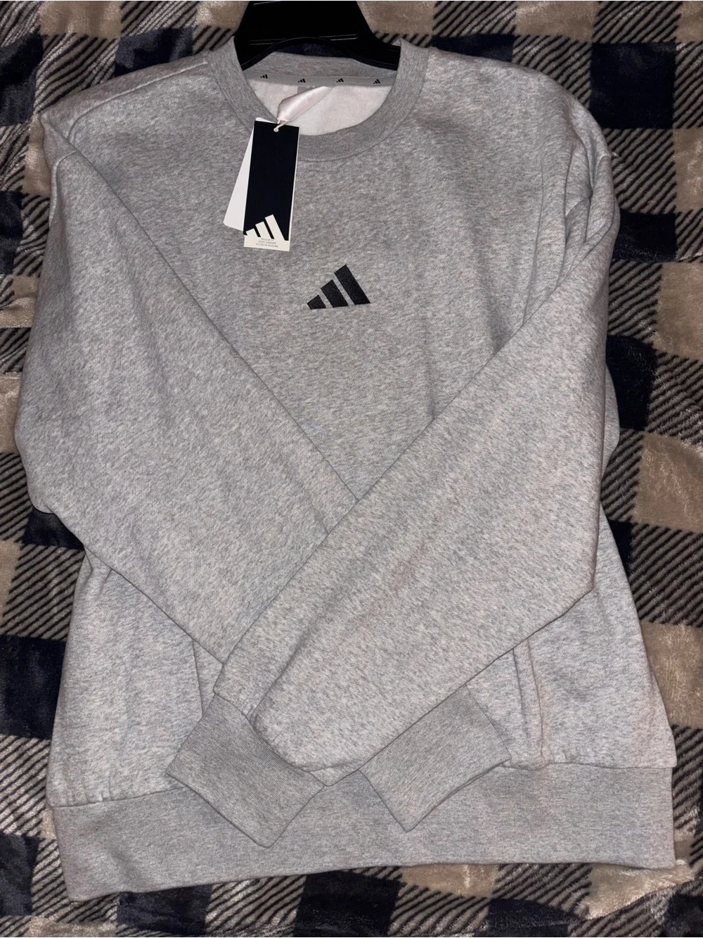 Adidas Men’s Gray Crewneck Sweatshirt